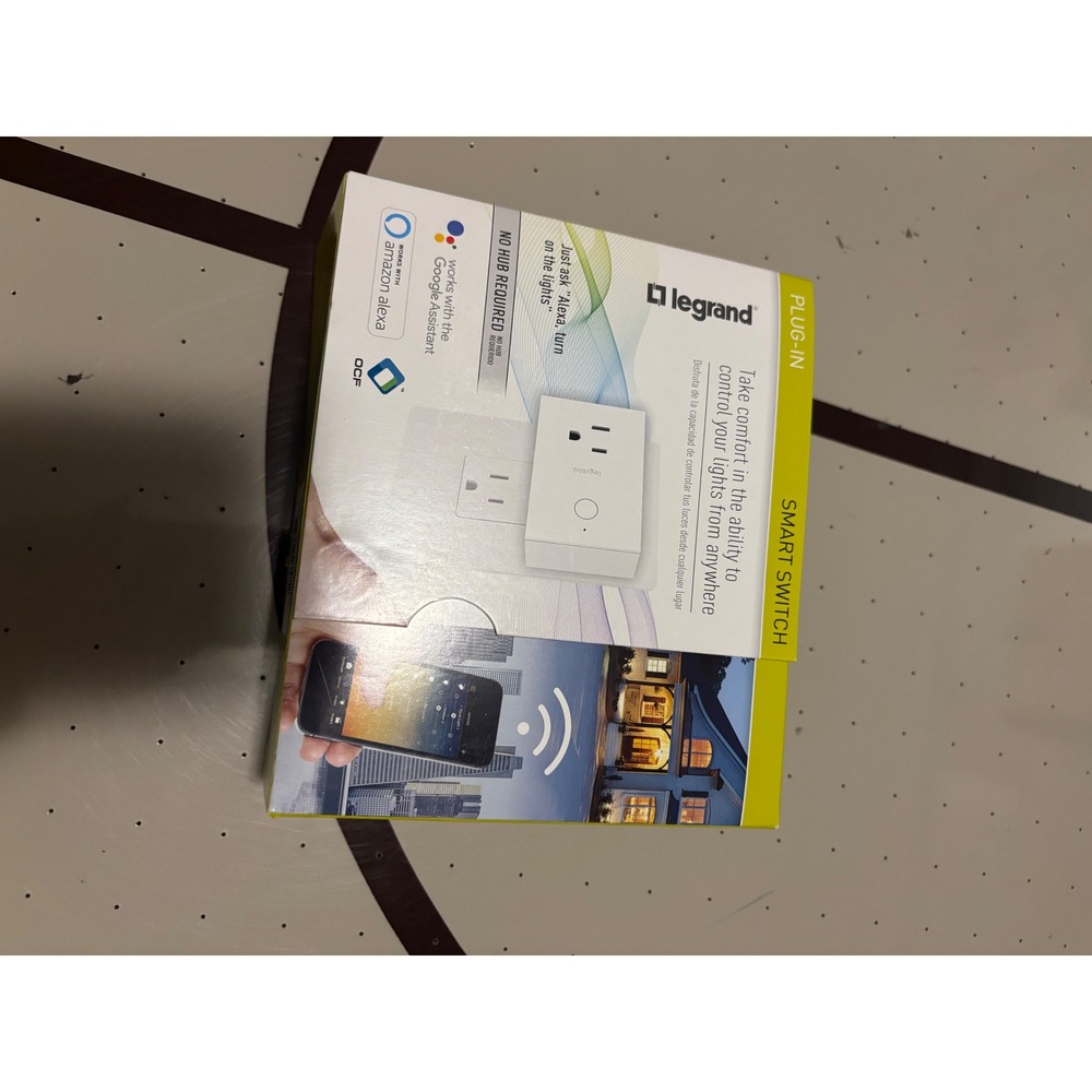 Legrand Radiant Smart Plug-In Switch Wi-Fi White WWP10CCV2 Alexa Google Home